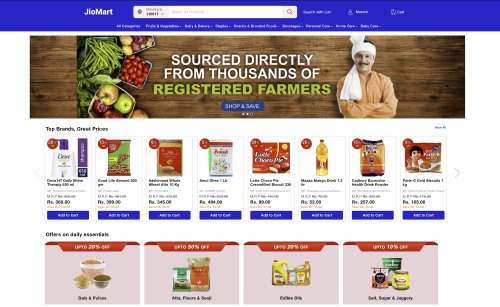 JioMart, the e-commerce venture from India’s richest man, launches in 200 cities and towns