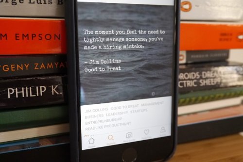 Postepic is an app for elegantly sharing book quotes