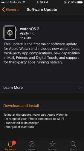 Apple Releases watchOS 2