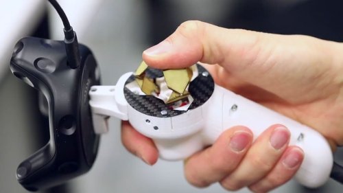 Little fold-up tactile joystick brings haptics to portable devices