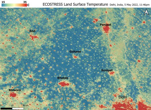Extreme heat waves created ‘Heat Islands’ in Delhi, India