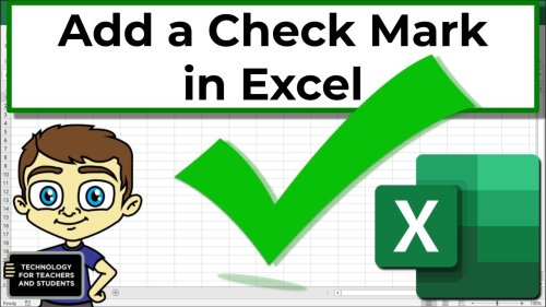 Excel Check Mark Insertion Instructions.