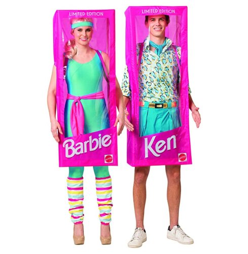 Barbie and Ken Doll in Boxes Couples' Halloween Costume