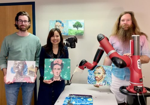 Carnegie Mellon engineers made an AI-powered robot that manually paints pictures from text, audio, and visual prompts