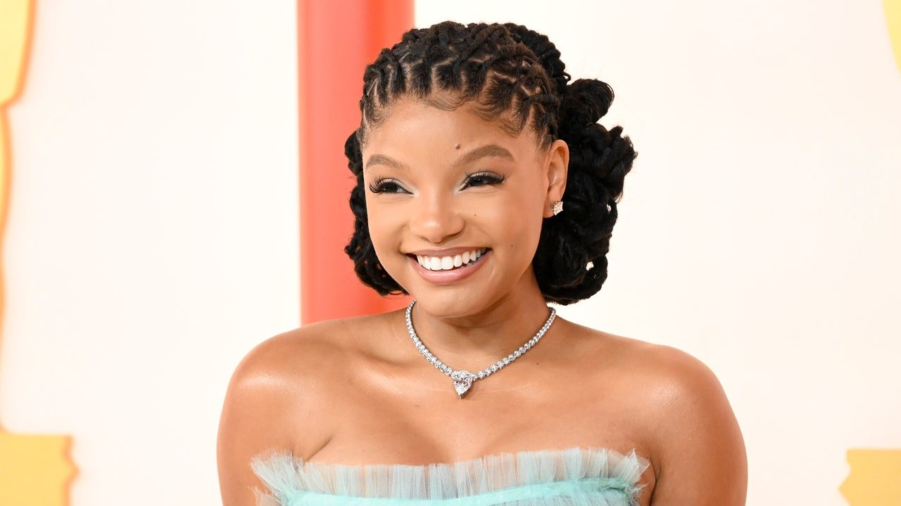 Halle Bailey Wore a Sheer Corset Dress to the Oscars 2023 Red Carpet — See Photos
