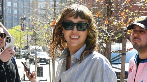 Miley Cyrus Made a Case for Peekaboo Bras and Oversized Shirts — See Photos