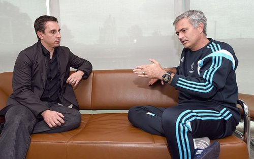 Jose Mourinho talks to Gary Neville: They wanted us to be the clowns at Anfield - we weren't having that