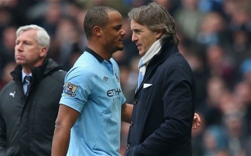 Vincent Kompany on Barcelona's radar after row with Manchester City manager Roberto Mancini