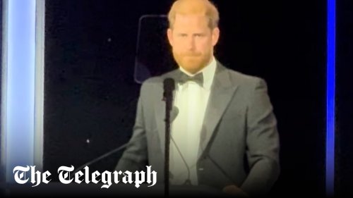 Harry speaks at LA awards as Prince William attends Pope’s funeral