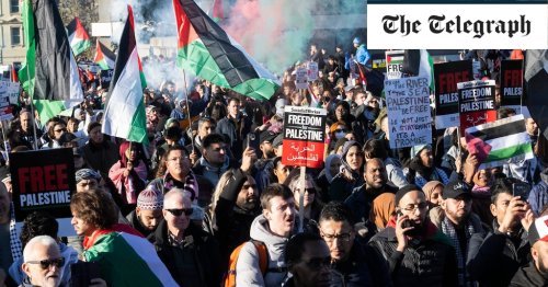 Pictured: 300,000 attend pro-Palestine march in London