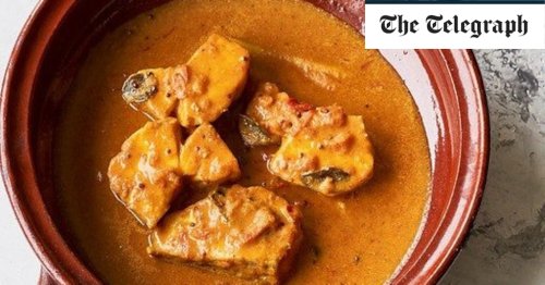 Fish curry with fried parathas recipe