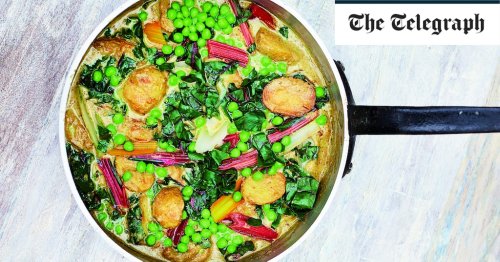 Vegan new potato, chard and coconut curry recipe