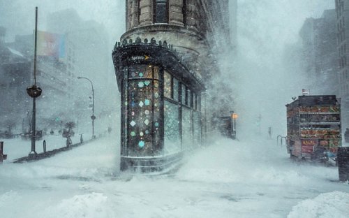 This glorious NYC storm photo has been compared to an impressionist painting