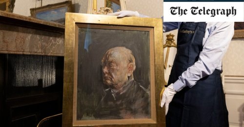 Pictured: draft of portrait Churchill hated so much he had it burnt