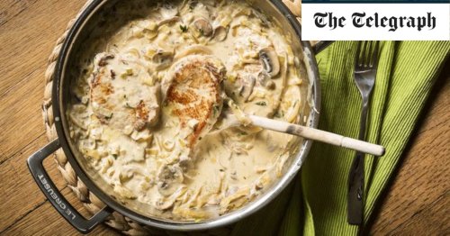 Pork chops with mushroom and leeks recipe