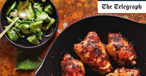 Ginger chicken with smashed Japanese cucumber recipe