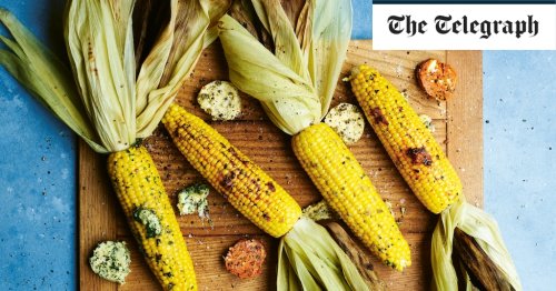 Grilled corn with three flavoured butters recipe