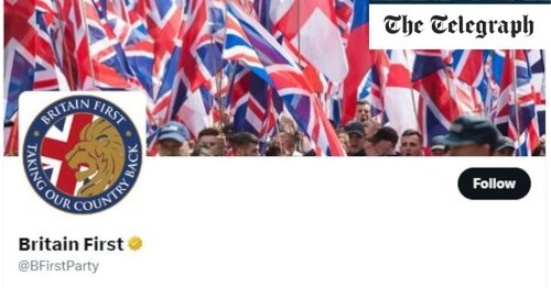 Twitter verifies far-right group Britain First with gold tick