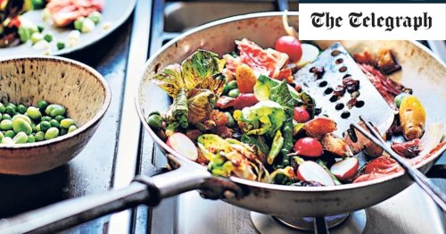 Quick-fried chorizo, potato and asparagus salad recipe