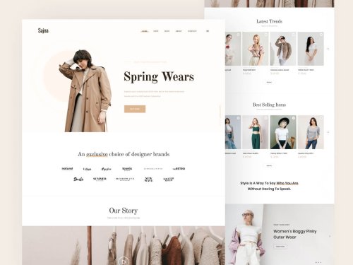Sajna - Fashion and Clothing Store Figma Template - TemplatesJungle.com