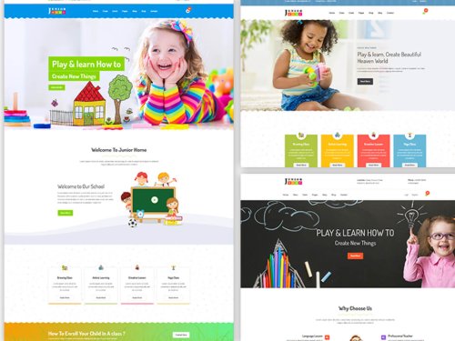 10+ Free HTML Website Templates For Kindergarten - TemplatesJungle.com