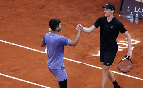 Carlos Alcaraz beat Jannik Sinner in a chess-like two sets to win Rome, then offered him a very public welcome back
