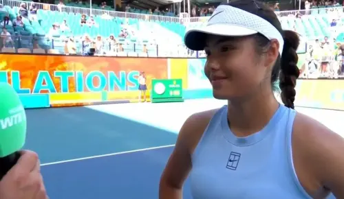 Emma Raducanu tells Emma Navarro how she feels about her ahead of Miami match