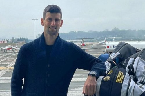        Novak Djokovic is isolated and guarded by police at the Melbourne airport
