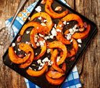 Roasted pumpkin wedges with feta and thyme | Tesco Real Food