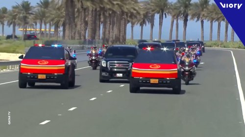 Red hot Tesla Cybertrucks welcome Elon Musk and President Trump in Qatar (videos) - Tesla Oracle