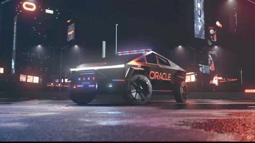 Tesla Cybertruck is Oracle’s next-gen police car, unveiled at CloudWorld 2023 by Larry Ellison