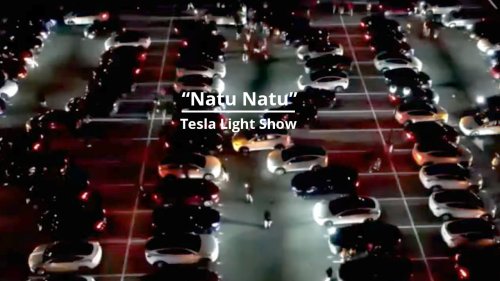 Tesla Light Show synced on RRR movie’s Natu Natu song and Elon Musk just loved it