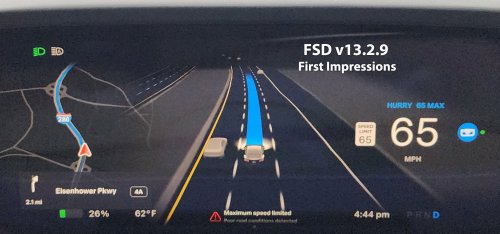 Tesla FSD v13.2.9 performs better in rainy conditions, UPLs, watch the first impressions - Tesla Oracle