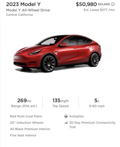 Tesla slashes prices on Model Y and Model 3 inventory units