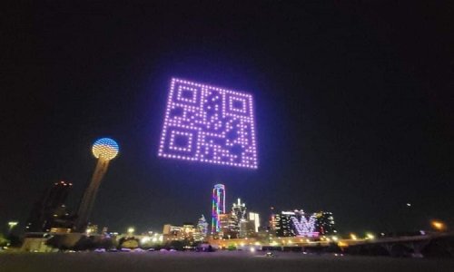 Someone Just Rick Rolled the Entire City of Dallas With a Massive Floating QR Code - Texas is Life