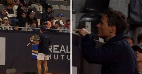 Tennis star confronts spectator during Italian Open match before umpire steps in