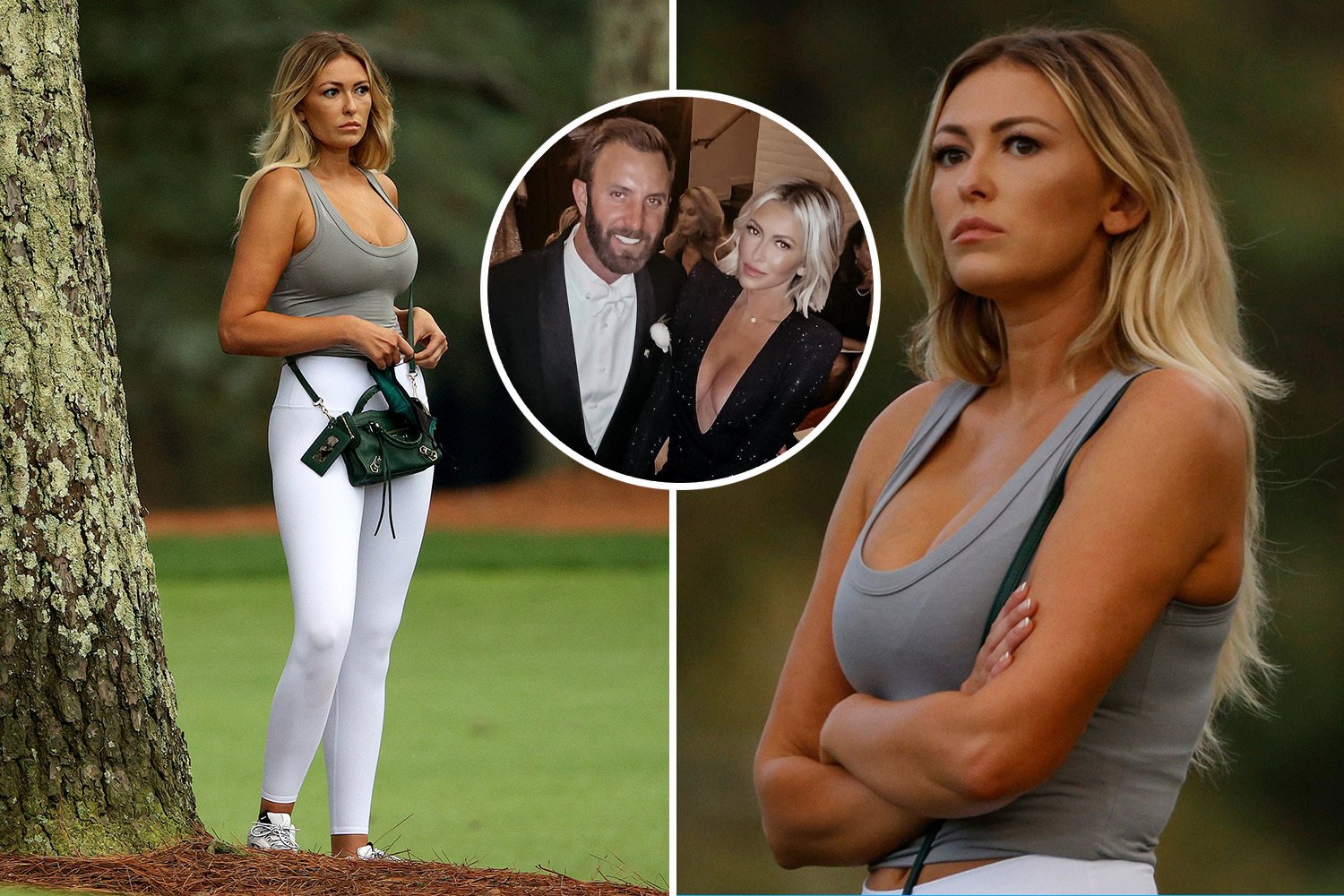 Dustin Johnson's fiancee Paulina looks incredible in low-cut top at Augusta