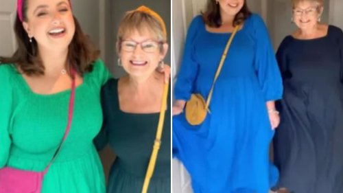 I’m a size 18 and my mum’s a 14 – the most flattering high-street dress that’s ever been made… we’ve got every colour
