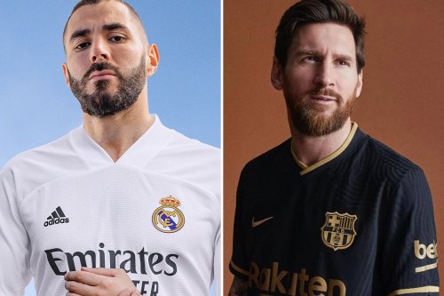 Real Madrid And Barcelona Release New Home And Away Kits For 21 Season As Benzema Messi And Co Pose Up Flipboard