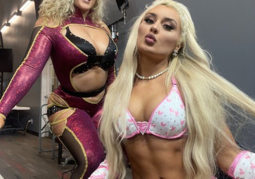 WWE stunner Stratton 'looks fire' as she wears sparkly bra with mesh pants