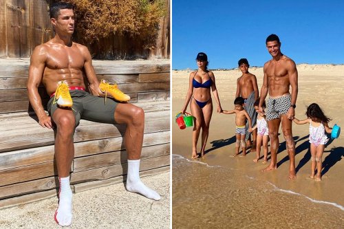 Georgina Rodriguez Porno - Cristiano Ronaldo and Georgina Rodriguez show off their amazing beach  bodies on adorable family day out | Flipboard