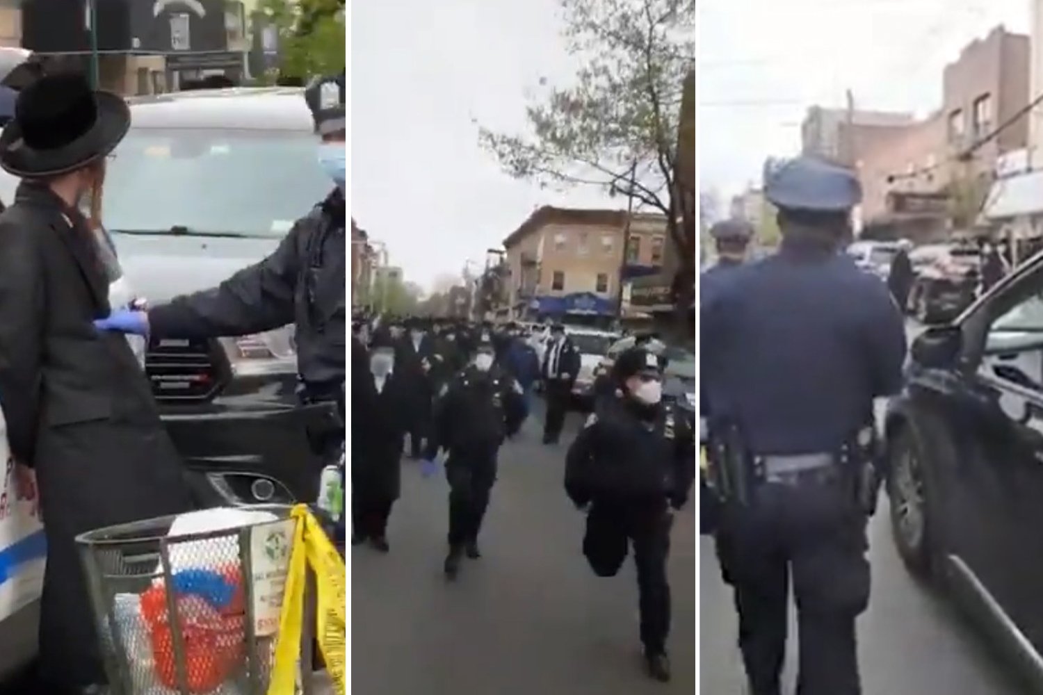 FUNERAL CHAOS NYC cops chase a HEARSE at crowded Jewish funeral after de Blasio was accused of ‘singling out’ Orthodox community