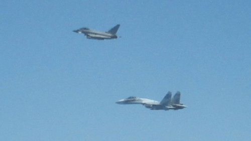 Moment RAF Typhoons Intercept Russian Fighter Jets Flying Close To Nato ...