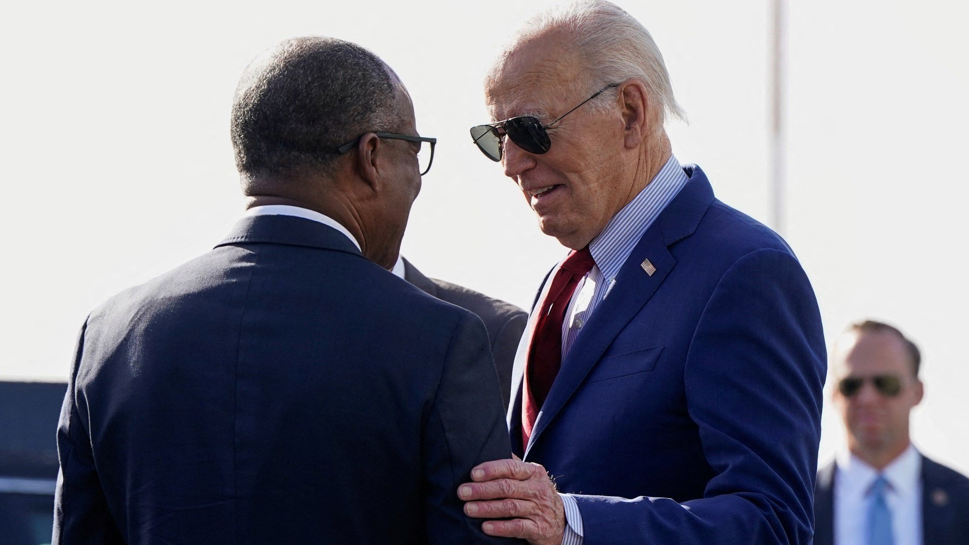 CHEEK OF HIM Biden Seen With Strange Marks Across His Face In First ...