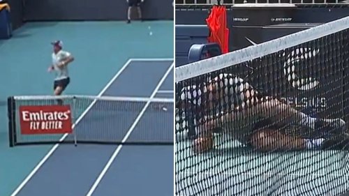 PAUL OVER Tennis star forced to retire with freak injury with packed Miami Open stadium left in shock