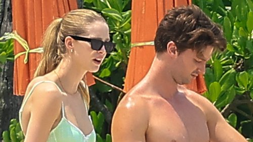 MUSCLE BEACH Patrick Schwarzenegger hits beach with bikini-clad fiancée Abby Champion while filming in Thailand for The White Lotus
