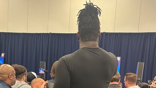 MIMS THE WORD ‘He’s biggest human I’ve ever seen’, say stunned NFL fans as snap of Combine prospect Amarius Mims goes viral
