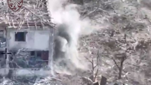 DEATH FROM ABOVE Dramatic video shows Ukrainian drone warriors pick off Russian troops advancing in blood-drenched Bakhmut
