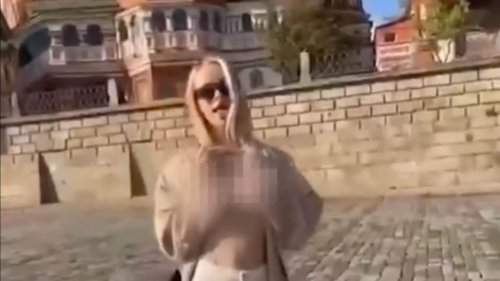 MOST WANTED Prudish Putin launches MANHUNT for Ukrainian model filmed going topless in Red Square amid crackdown on ‘debauchery’