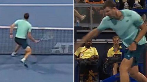 BREAKING POINT Furious tennis star breaks rarely-seen rule at the worst possible time then throws racquet across court in rage